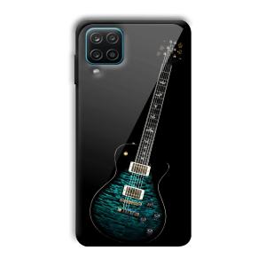 Neon Guitar Customized Printed Glass Back Cover for Samsung Galaxy A12