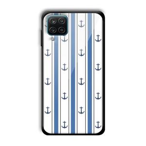 Sailor Anchors Customized Printed Glass Back Cover for Samsung Galaxy A12