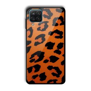 Retro Orange Customized Printed Glass Back Cover for Samsung Galaxy A12