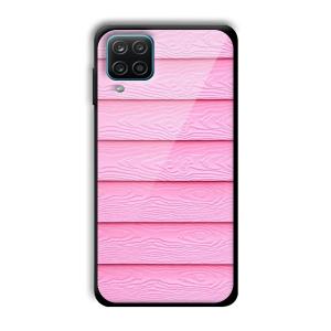 Pink Waves Customized Printed Glass Back Cover for Samsung Galaxy A12