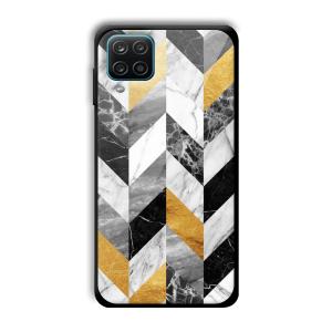 Marble Tiles Customized Printed Glass Back Cover for Samsung Galaxy A12