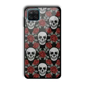 Red Skull Customized Printed Glass Back Cover for Samsung Galaxy A12