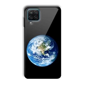 Floating Earth Customized Printed Glass Back Cover for Samsung Galaxy A12