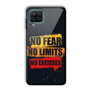No Fear Customized Printed Glass Back Cover for Samsung Galaxy A12