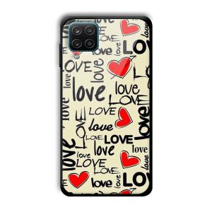 Love Customized Printed Glass Back Cover for Samsung Galaxy A12