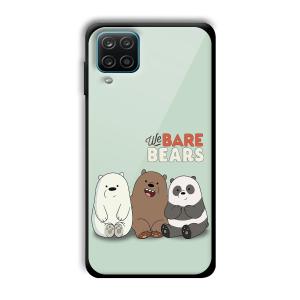 We Bare Bears Customized Printed Glass Back Cover for Samsung Galaxy A12