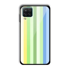 Green and Blue Customized Printed Glass Back Cover for Samsung Galaxy A12