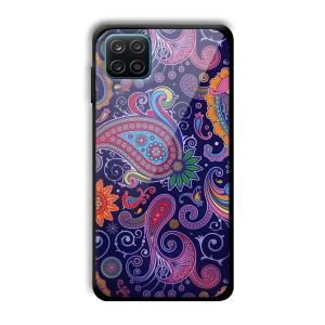 Purple Art Customized Printed Glass Back Cover for Samsung Galaxy A12