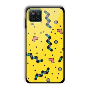 Yellow Game Customized Printed Glass Back Cover for Samsung Galaxy A12