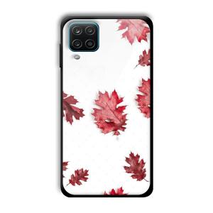 Red Leaves Customized Printed Glass Back Cover for Samsung Galaxy A12