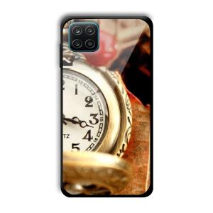 Golden Watch Customized Printed Glass Back Cover for Samsung Galaxy A12