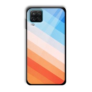 Colorful Stripes Customized Printed Glass Back Cover for Samsung Galaxy A12