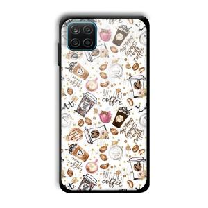 But Coffee First Customized Printed Glass Back Cover for Samsung Galaxy A12