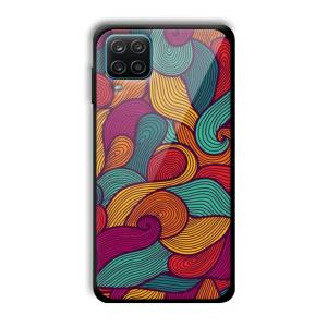 Curved Colors Customized Printed Glass Back Cover for Samsung Galaxy A12