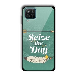 Seize the Day Customized Printed Glass Back Cover for Samsung Galaxy A12