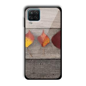 Rusty Leaves Customized Printed Glass Back Cover for Samsung Galaxy A12