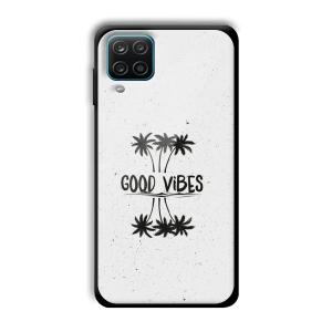 Good Vibes Customized Printed Glass Back Cover for Samsung Galaxy A12