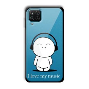 I Love my Music Customized Printed Glass Back Cover for Samsung Galaxy A12