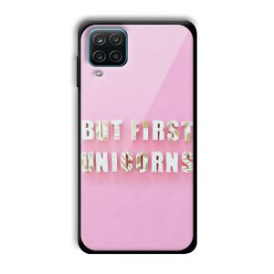 Unicorns Customized Printed Glass Back Cover for Samsung Galaxy A12