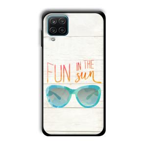 Fun in the Sun Customized Printed Glass Back Cover for Samsung Galaxy A12