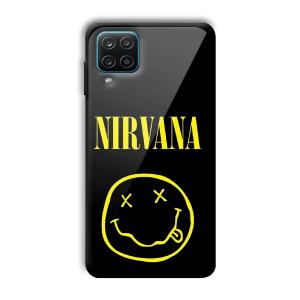 Nirvana Emoji Customized Printed Glass Back Cover for Samsung Galaxy A12