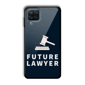 Future Lawyer Customized Printed Glass Back Cover for Samsung Galaxy A12