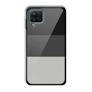 Shades of Grey Customized Printed Glass Back Cover for Samsung Galaxy A12