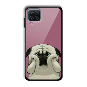 Chubby Dogo Customized Printed Glass Back Cover for Samsung Galaxy A12