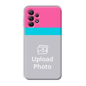 Pink & Sky Blue Customized Printed Back Cover for Samsung Galaxy A13