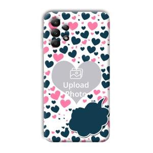 Blue & Pink Hearts Customized Printed Back Cover for Samsung Galaxy A13