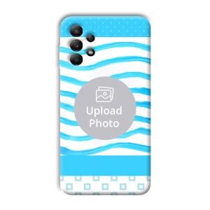 Blue Wavy Design Customized Printed Back Cover for Samsung Galaxy A13