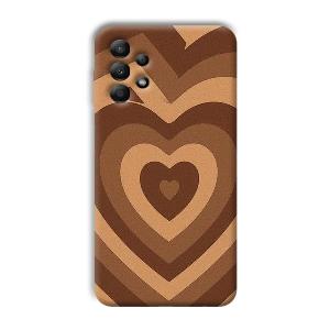 Brown Hearts Phone Customized Printed Back Cover for Samsung Galaxy A13