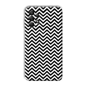 Black White Zig Zag Phone Customized Printed Back Cover for Samsung Galaxy A13