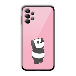 Pink Panda Customized Printed Glass Back Cover for Samsung Galaxy A13