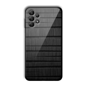 Black Wooden Pattern Customized Printed Glass Back Cover for Samsung Galaxy A13