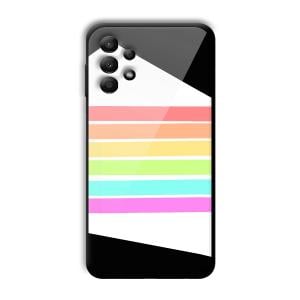 Colorful Stripes Customized Printed Glass Back Cover for Samsung Galaxy A13