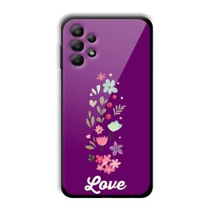 Purple Love Customized Printed Glass Back Cover for Samsung Galaxy A13