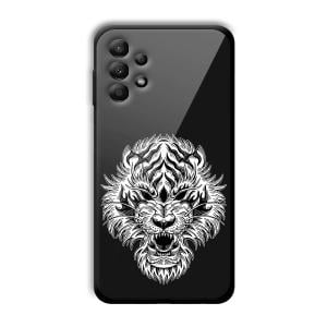 Angry Lion Customized Printed Glass Back Cover for Samsung Galaxy A13