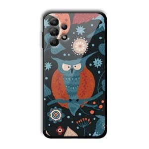 Blue Owl Customized Printed Glass Back Cover for Samsung Galaxy A13