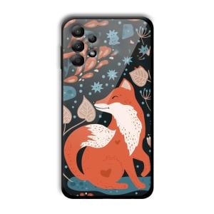 Cute Fox Customized Printed Glass Back Cover for Samsung Galaxy A13