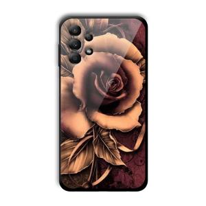 Brown Rose Customized Printed Glass Back Cover for Samsung Galaxy A13