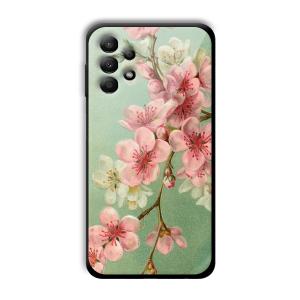 Pink Flowers Customized Printed Glass Back Cover for Samsung Galaxy A13