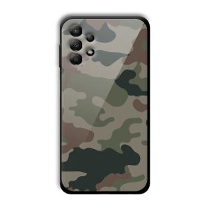 Green Camo Customized Printed Glass Back Cover for Samsung Galaxy A13