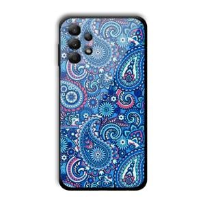 Blue Pattern Customized Printed Glass Back Cover for Samsung Galaxy A13