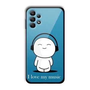 I Love my Music Customized Printed Glass Back Cover for Samsung Galaxy A13