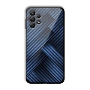 Blue Criss Cross Customized Printed Glass Back Cover for Samsung Galaxy A13