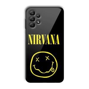 Nirvana Emoji Customized Printed Glass Back Cover for Samsung Galaxy A13