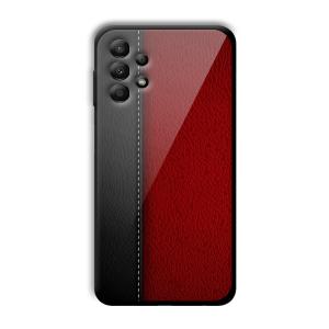 Leather Texture Customized Printed Glass Back Cover for Samsung Galaxy A13