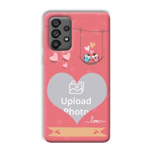 Love Birds Design Customized Printed Back Cover for Samsung Galaxy A73 5G