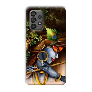 Krishna & Flute Phone Customized Printed Back Cover for Samsung Galaxy A73 5G